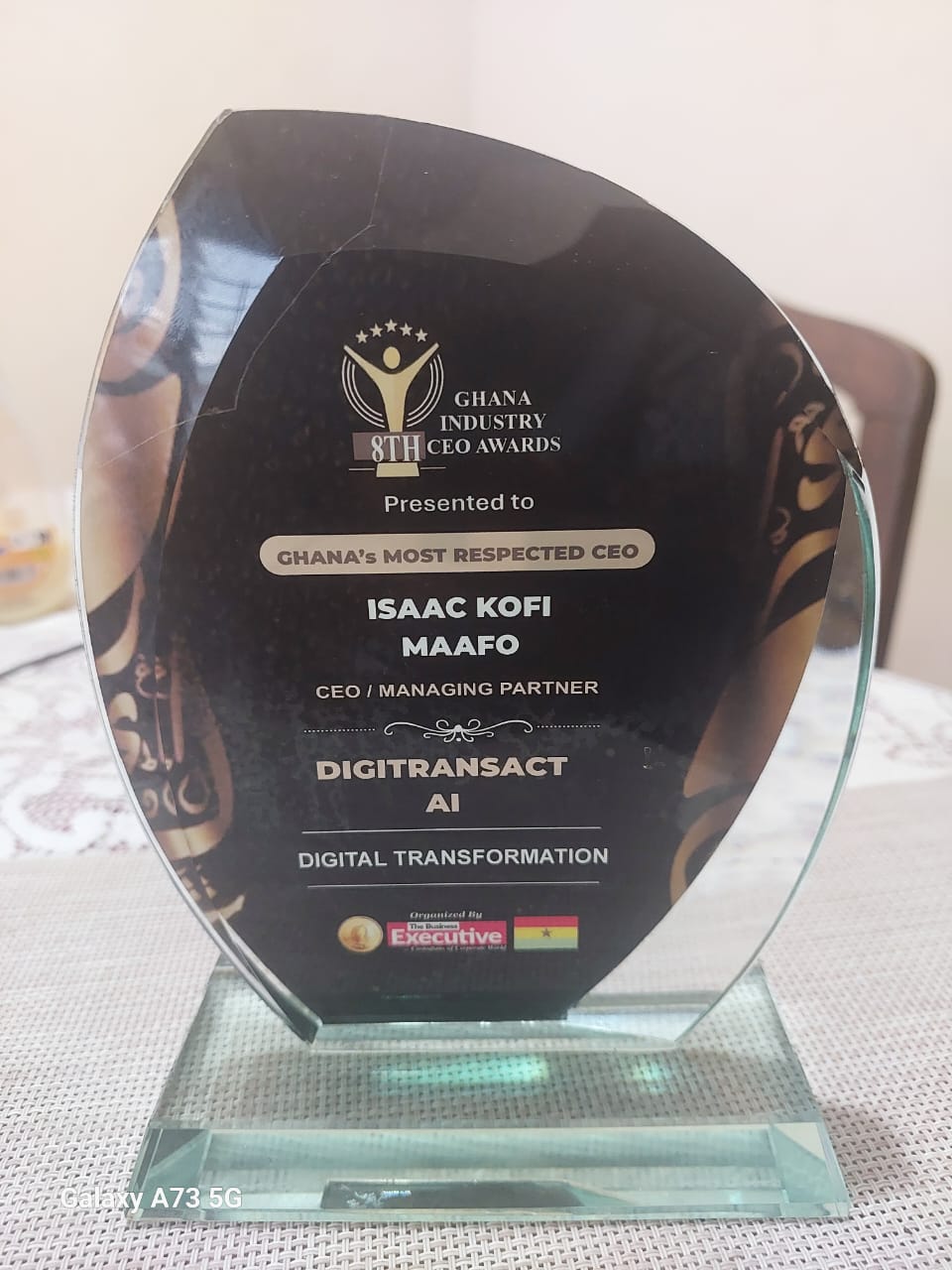 Ghana Industry CEO Awards 2025 - Glass Trophy
