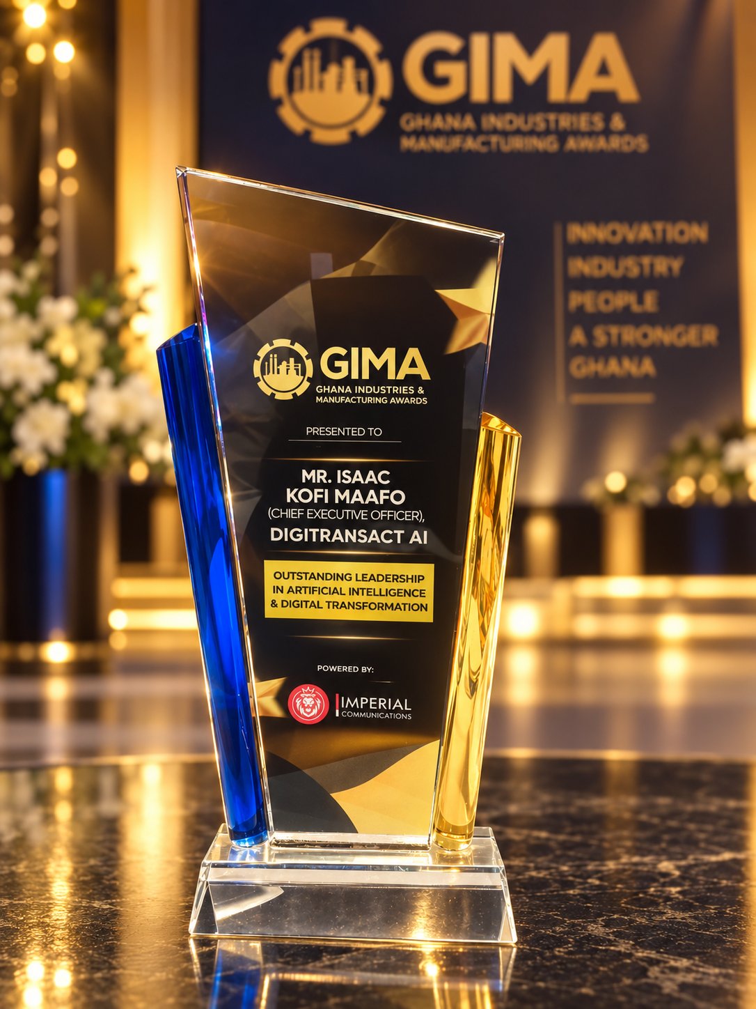 GIMA 2026 — Outstanding Leadership in Artificial Intelligence & Digital Transformation awarded to Isaac Kofi Maafo, CEO of DigiTransact AI