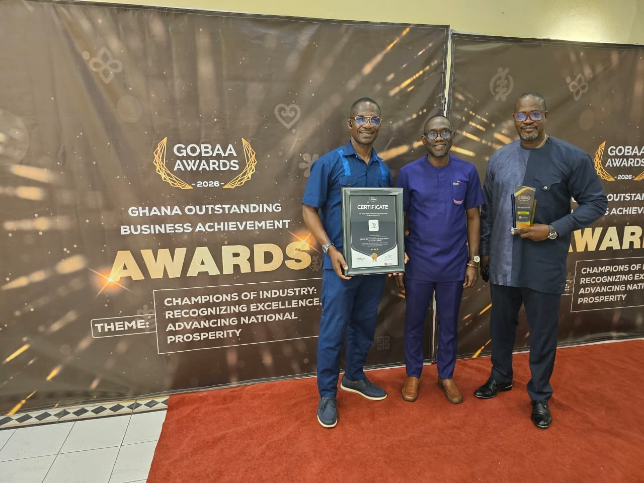 DigiTransact AI team at the GOBAA Awards 2026 ceremony in Ghana